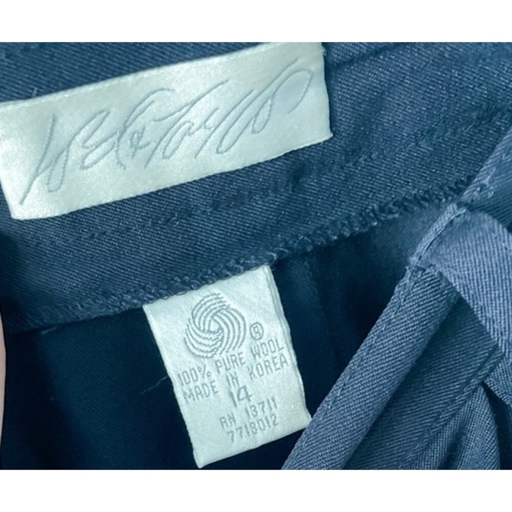 Lord & Taylor vintage 100% wool navy blue high waist dress shorts size M/10 - Picture 3 of 7